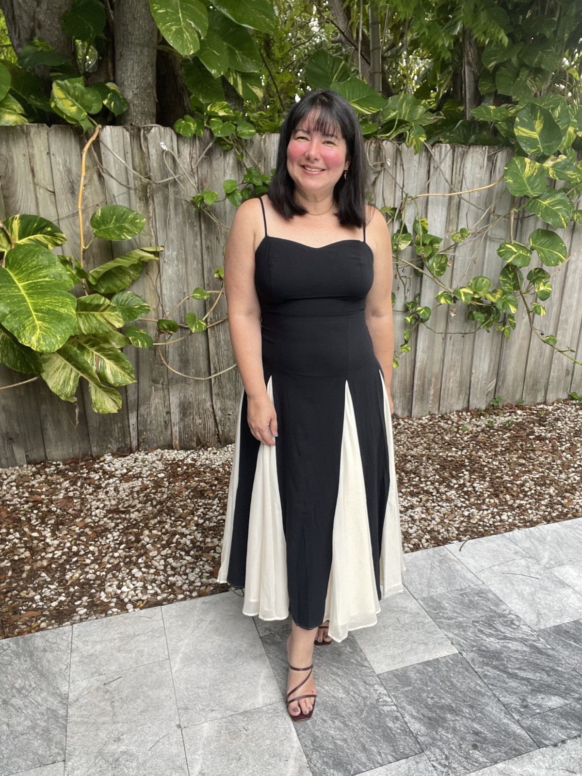 Shadow & Silk Midi Dress