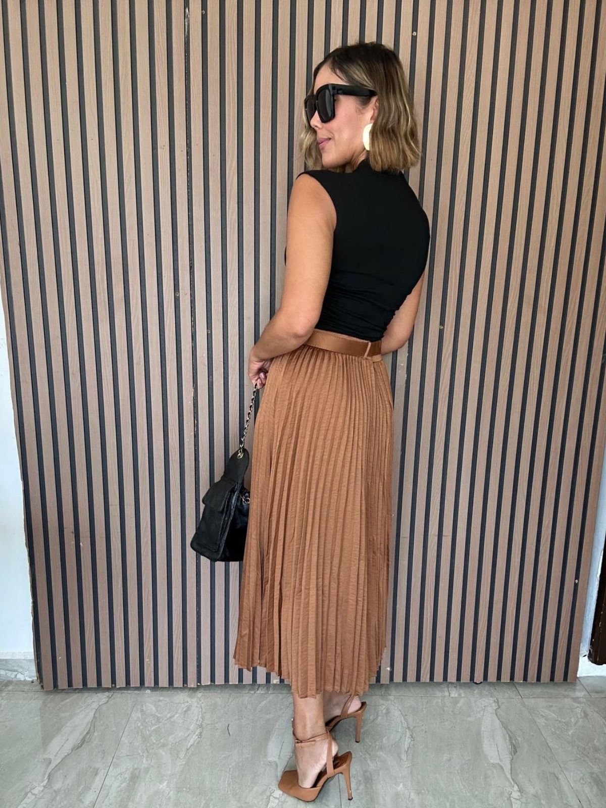 The Walk With Me Midi Pleated Skirt