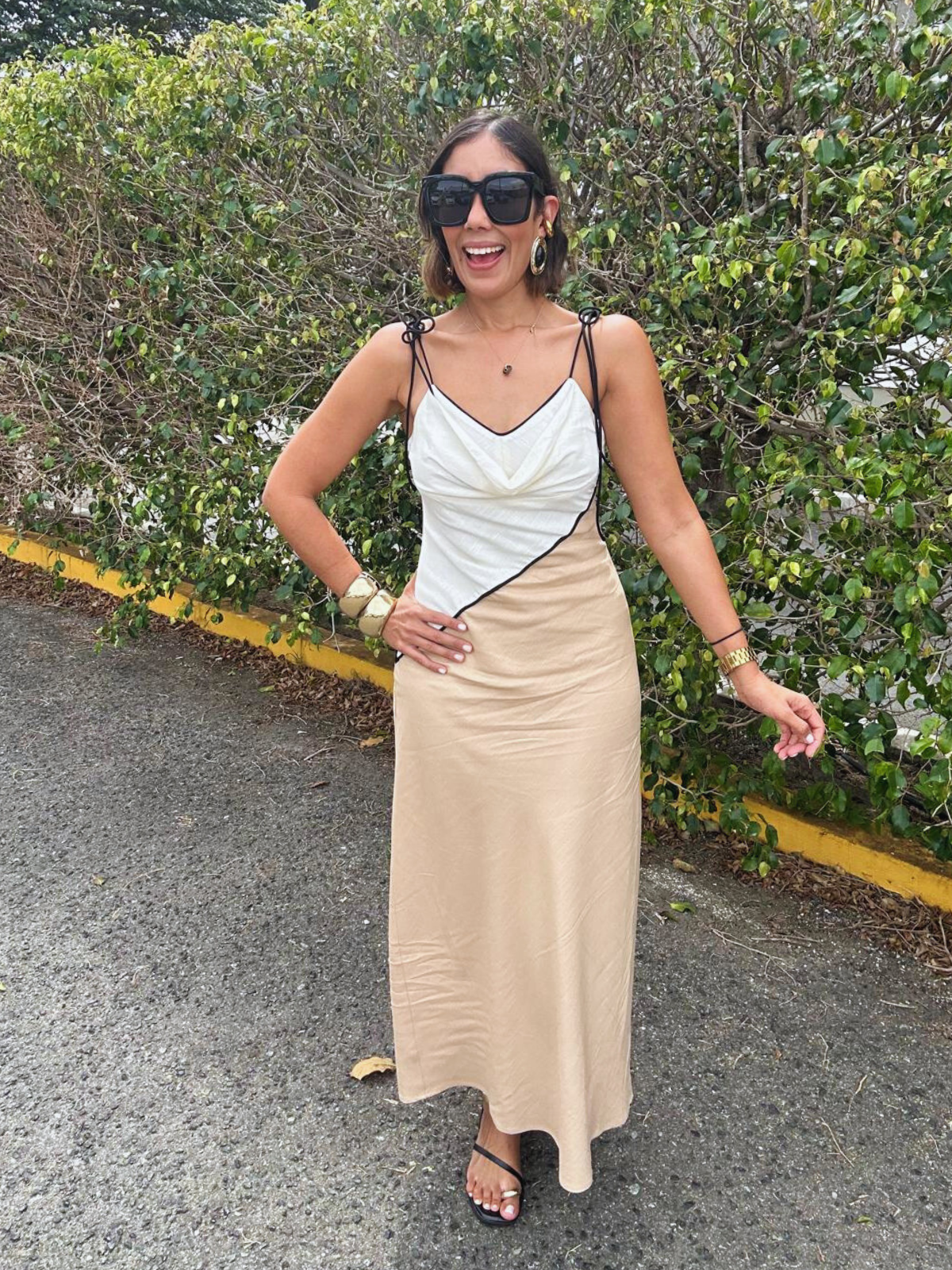 Balanced Beauty Contrast Maxi Dress