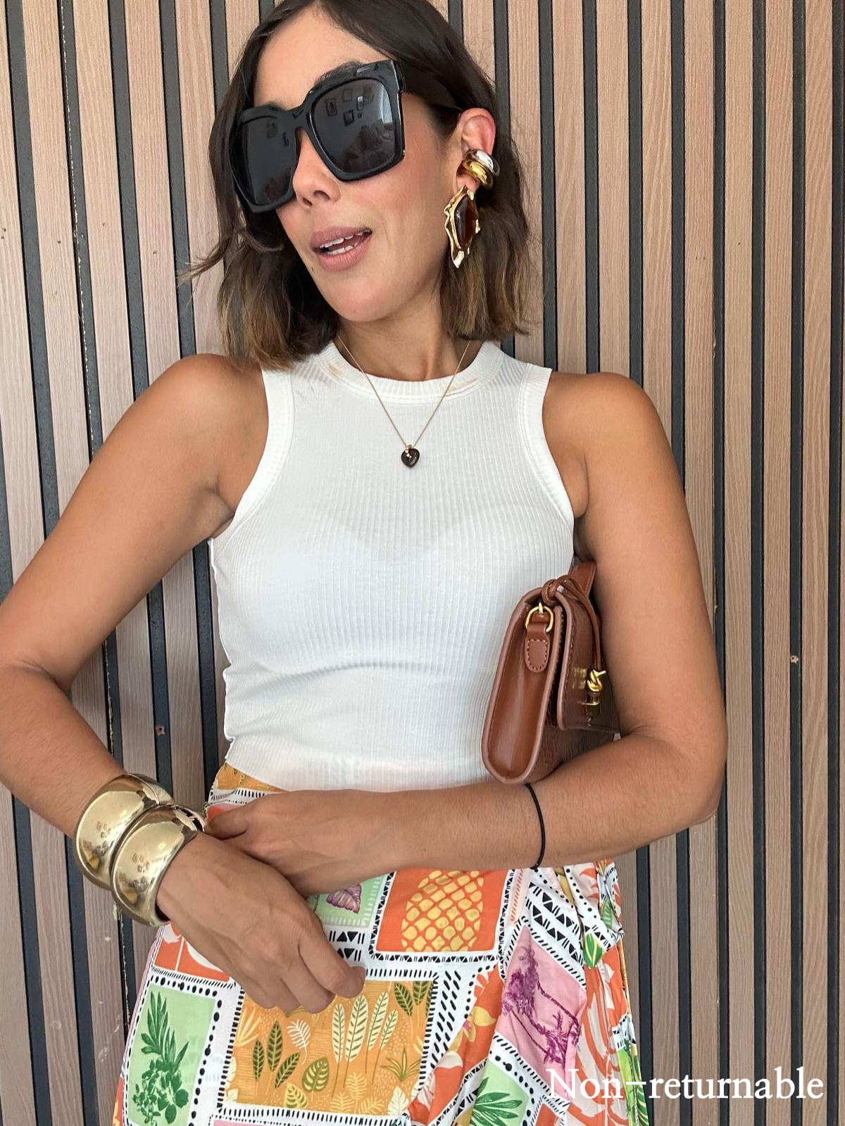 Marivi Ribbed Cropped Tank Top