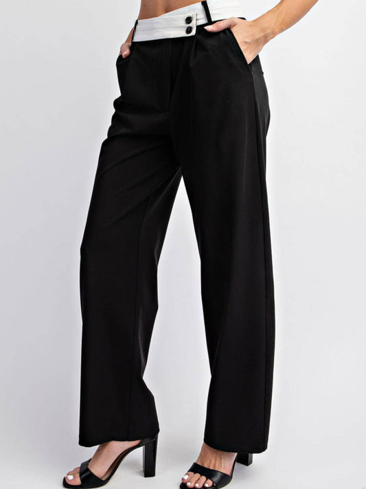 Tailored Pleated Woven Pants