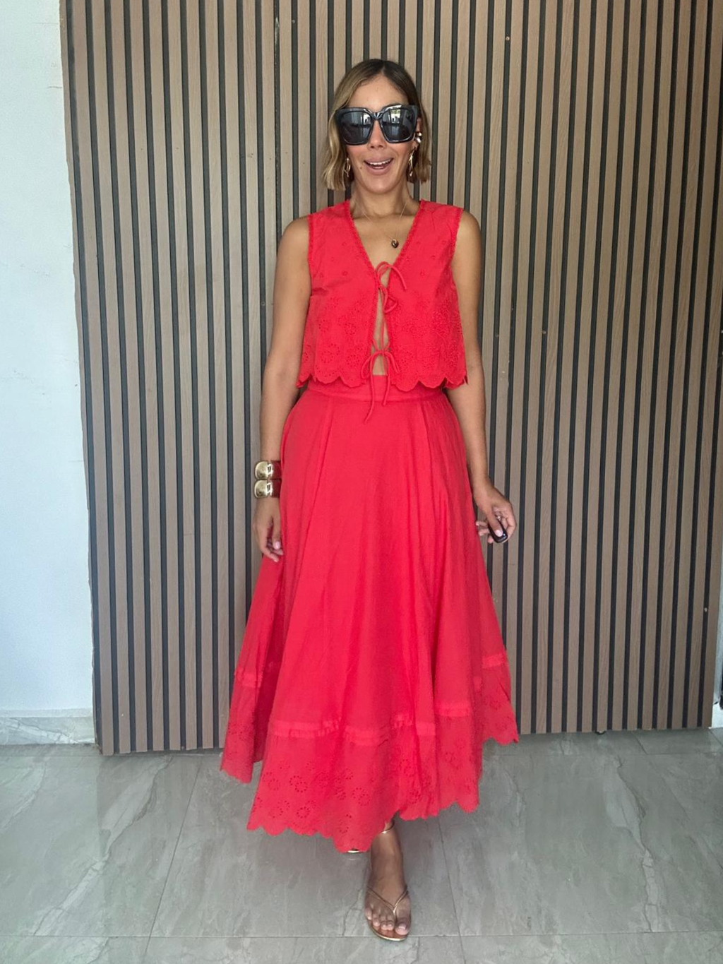 Amor Mio Eyelet Top and Skirt Seto