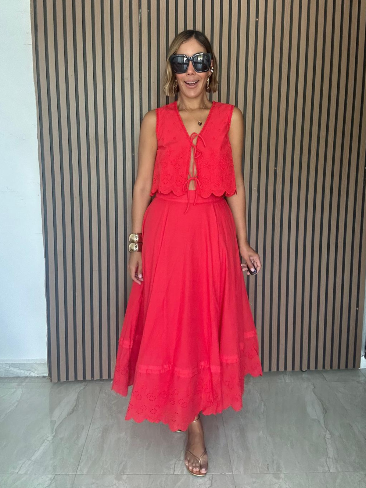 Amor Mio Eyelet Top and Skirt Seto