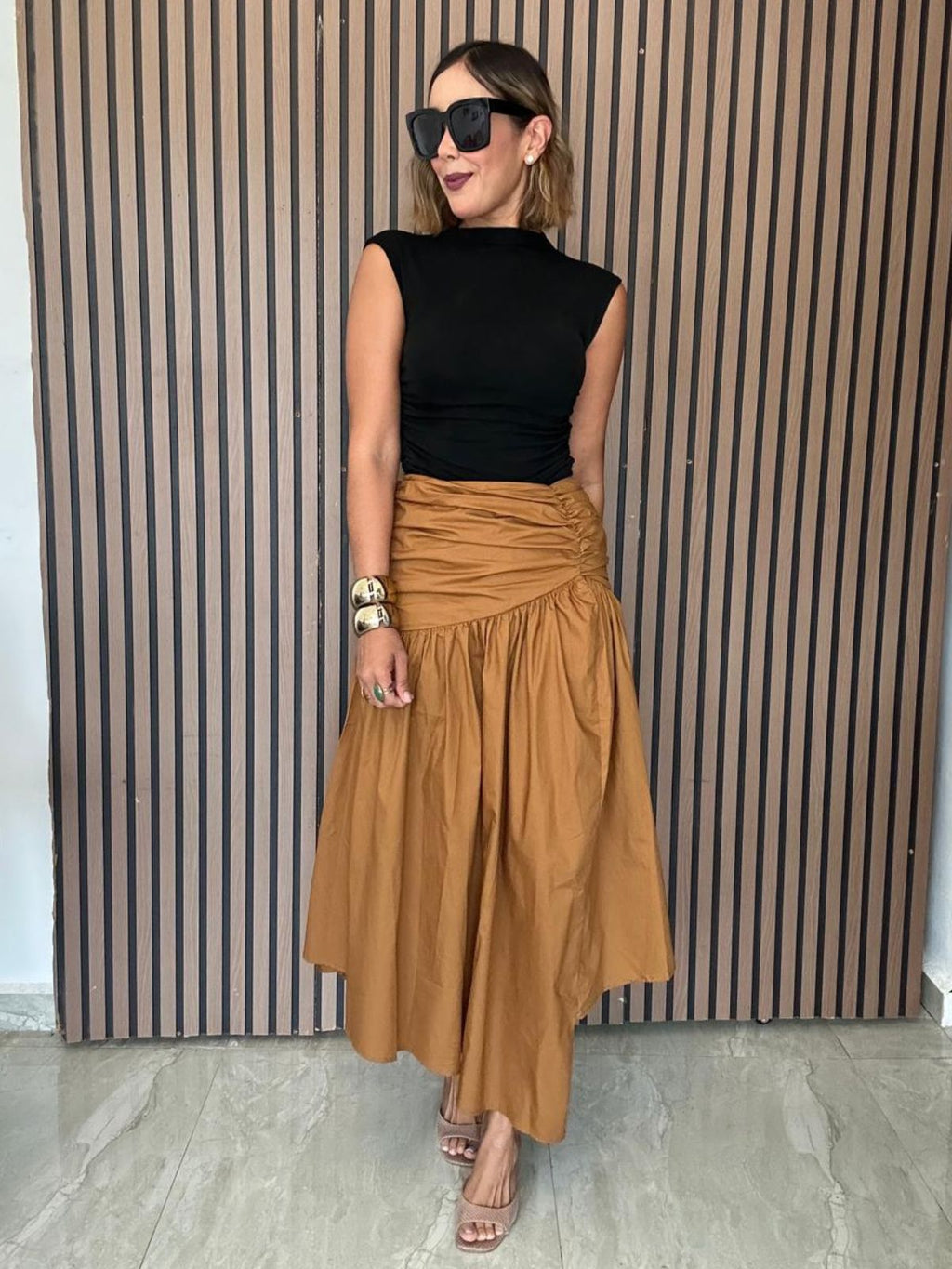 The Draped Perspective Skirt
