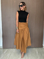 The Draped Perspective Skirt