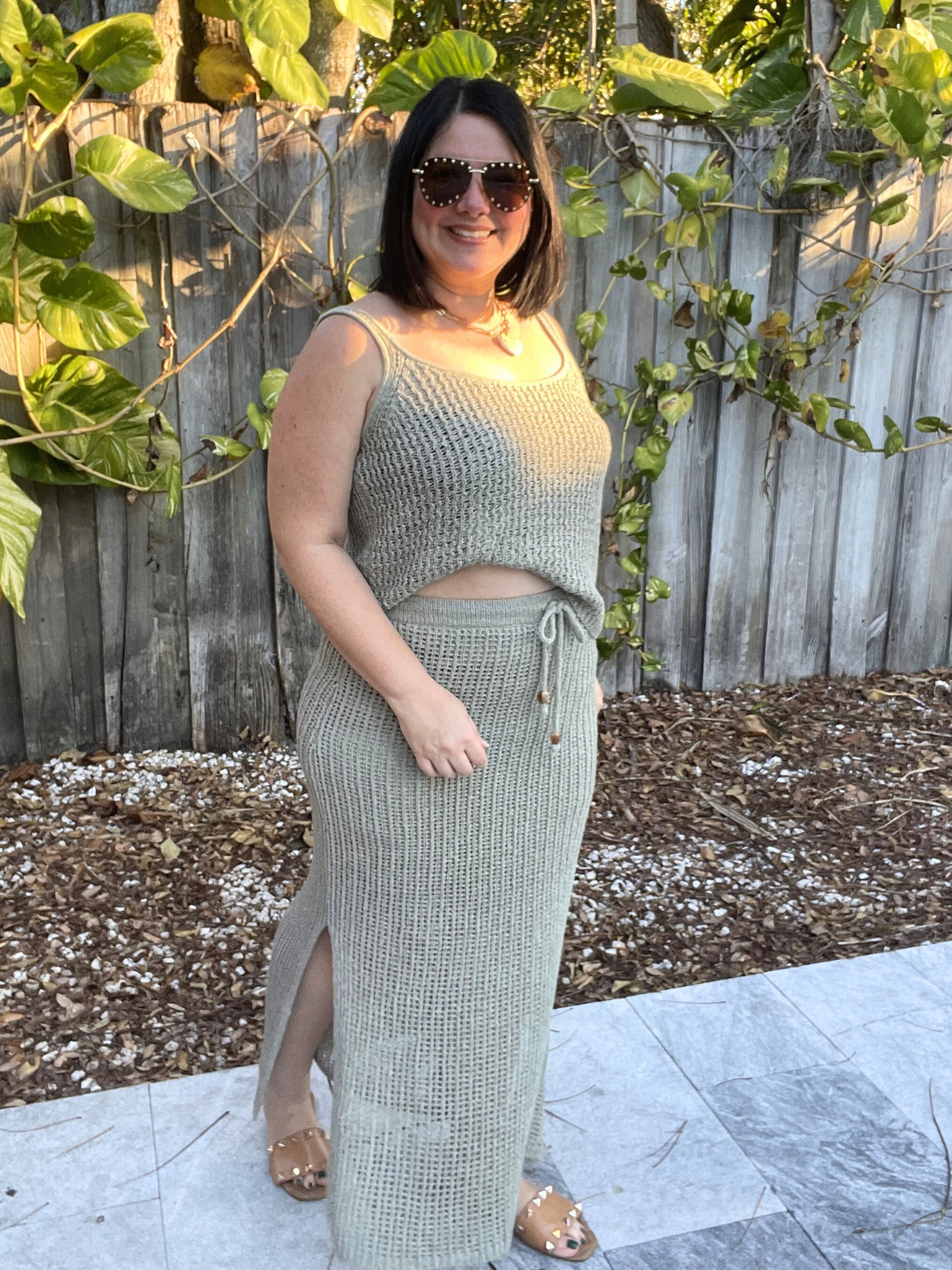 The Sun-Soaked Crochet Top and Skirt Set