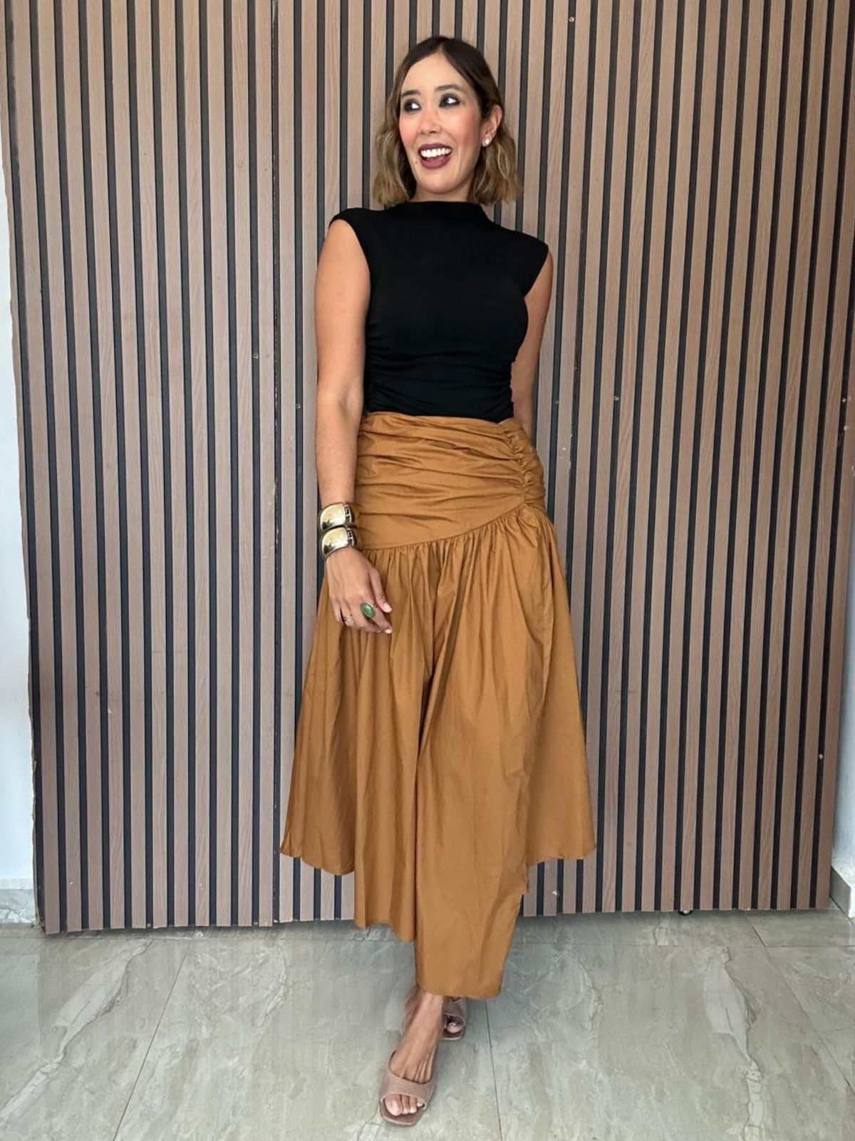 The Draped Perspective Skirt