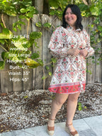 Celia Belted Paisley Mini Dress