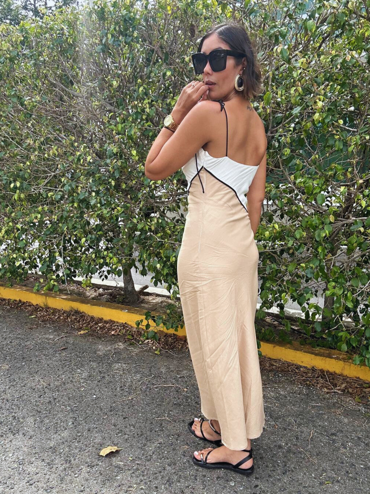 Balanced Beauty Contrast Maxi Dress