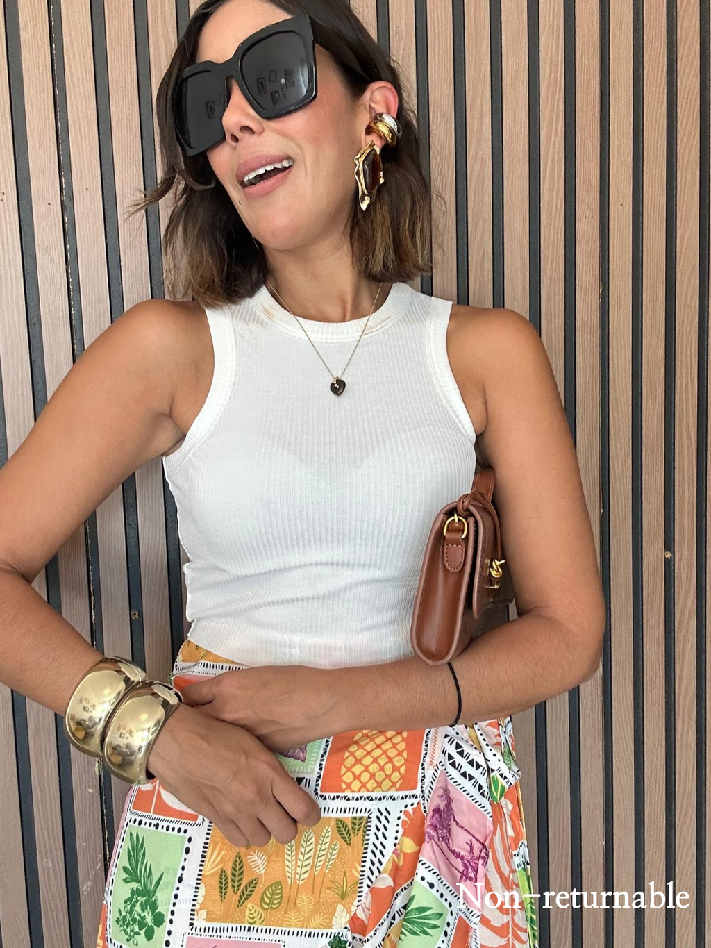 Marivi Ribbed Cropped Tank Top