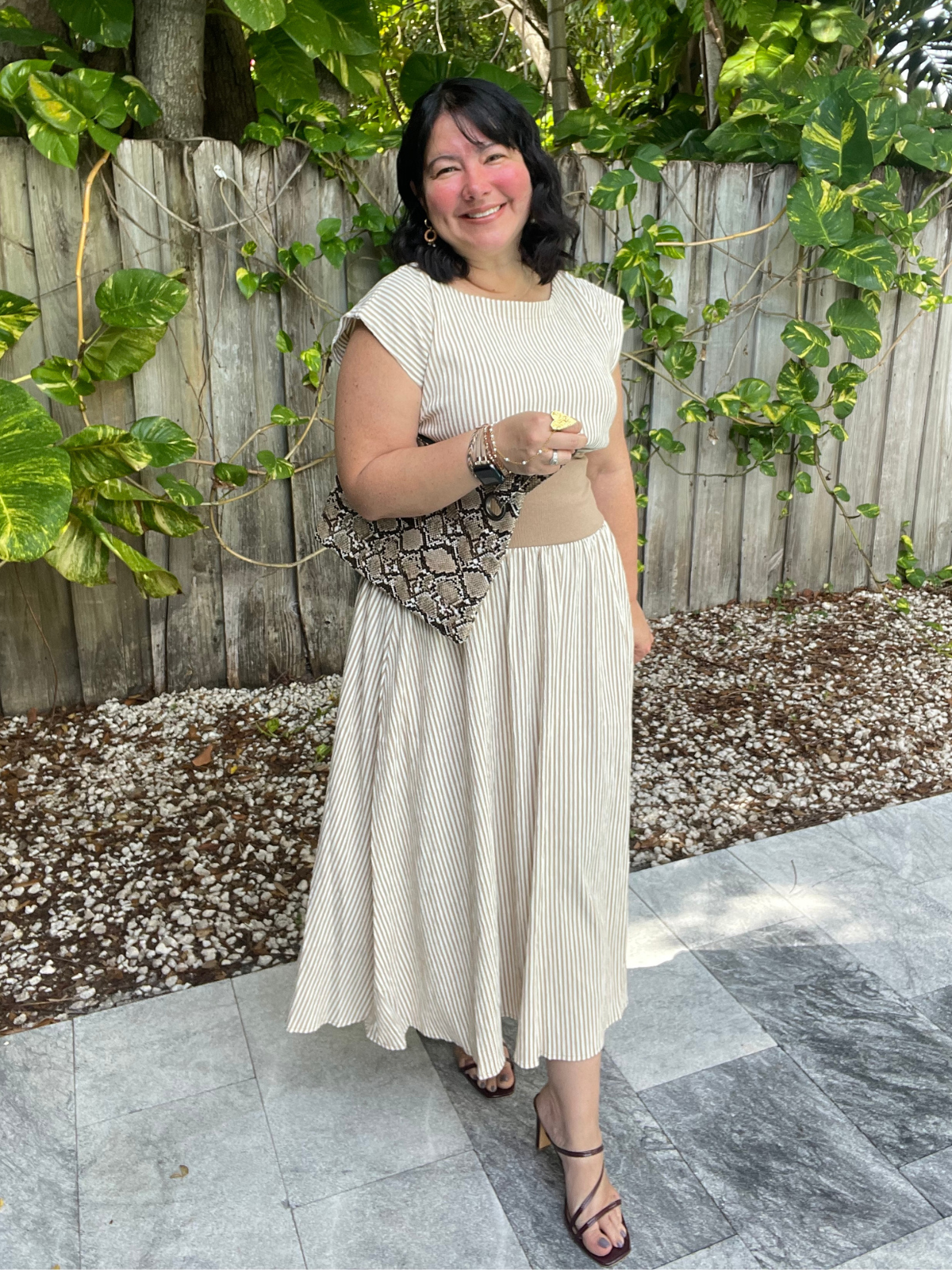 The Hamptons in Stripes Midi Dress