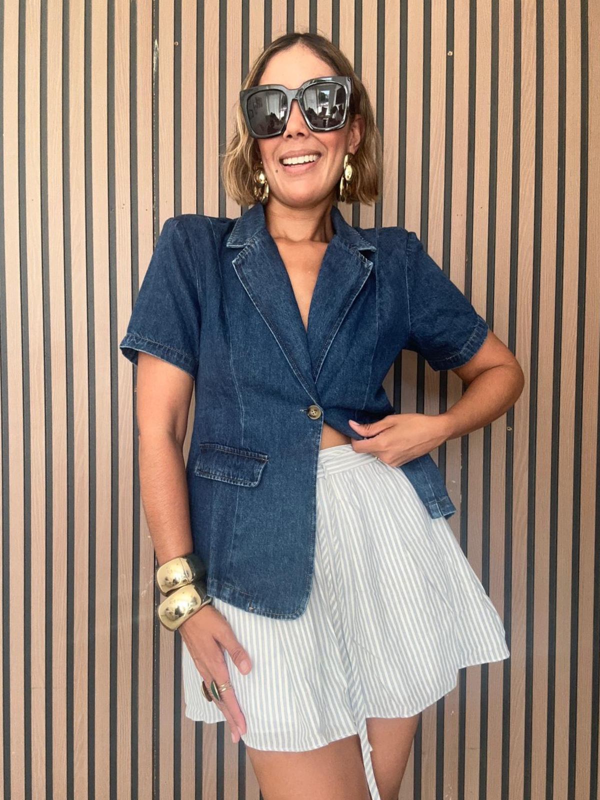 The Shortcut to Chic Denim Blazer
