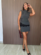 Subtle Statement Mini Skirt