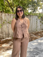 Style Meets Confidence Vest Top and Pants Set