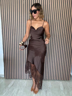 Modern Day Glam Asymmetric Slip Gown