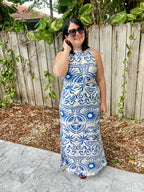 Nancy Open Cross Back Maxi Dress