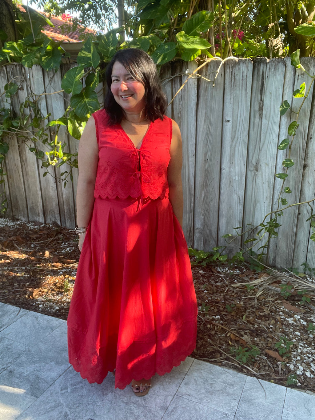 Amor Mio Eyelet Top and Skirt Seto