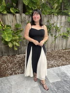 Shadow & Silk Midi Dress