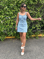 Denim, But Make It Sweet Mini Dress