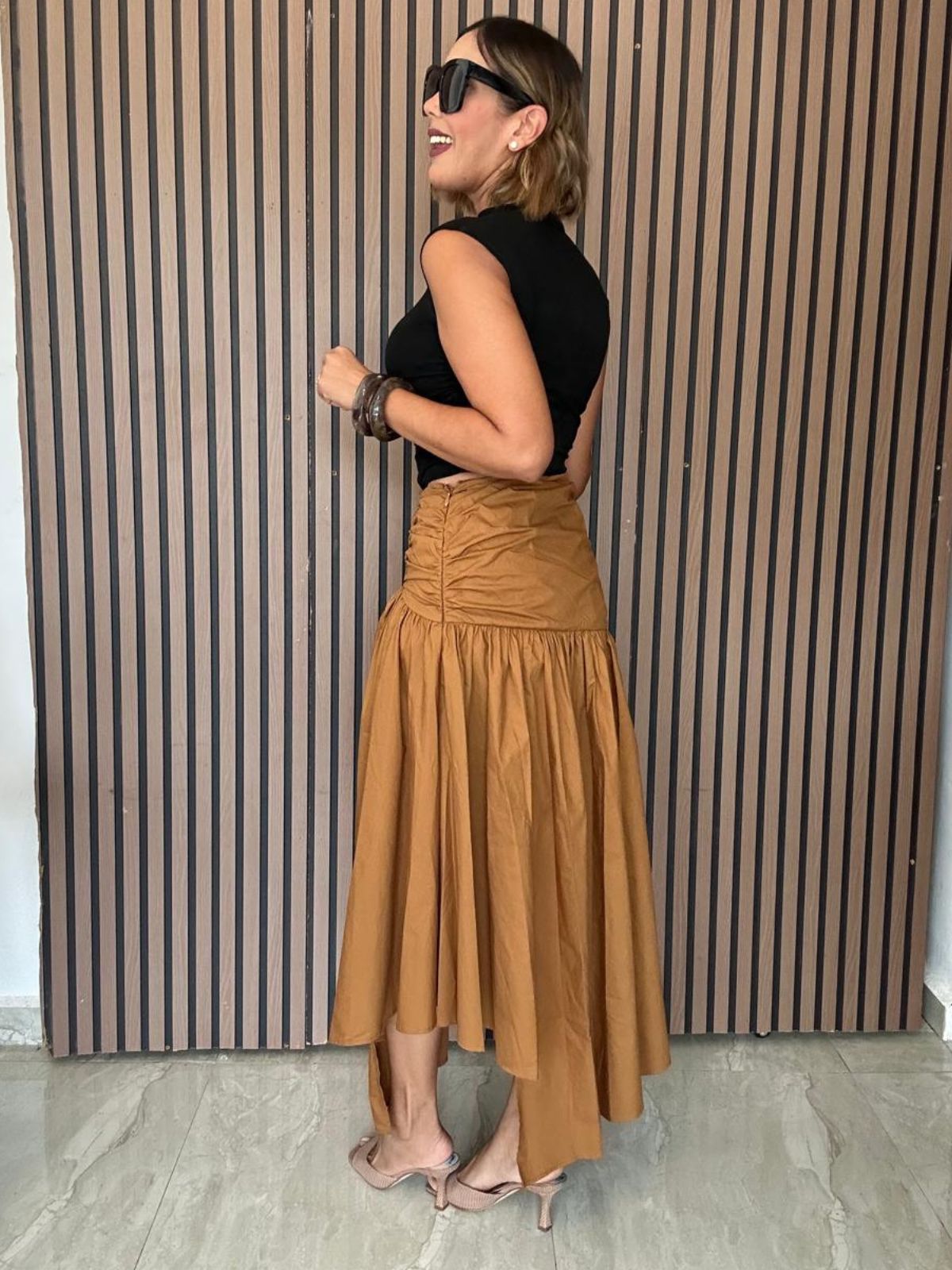 The Draped Perspective Skirt