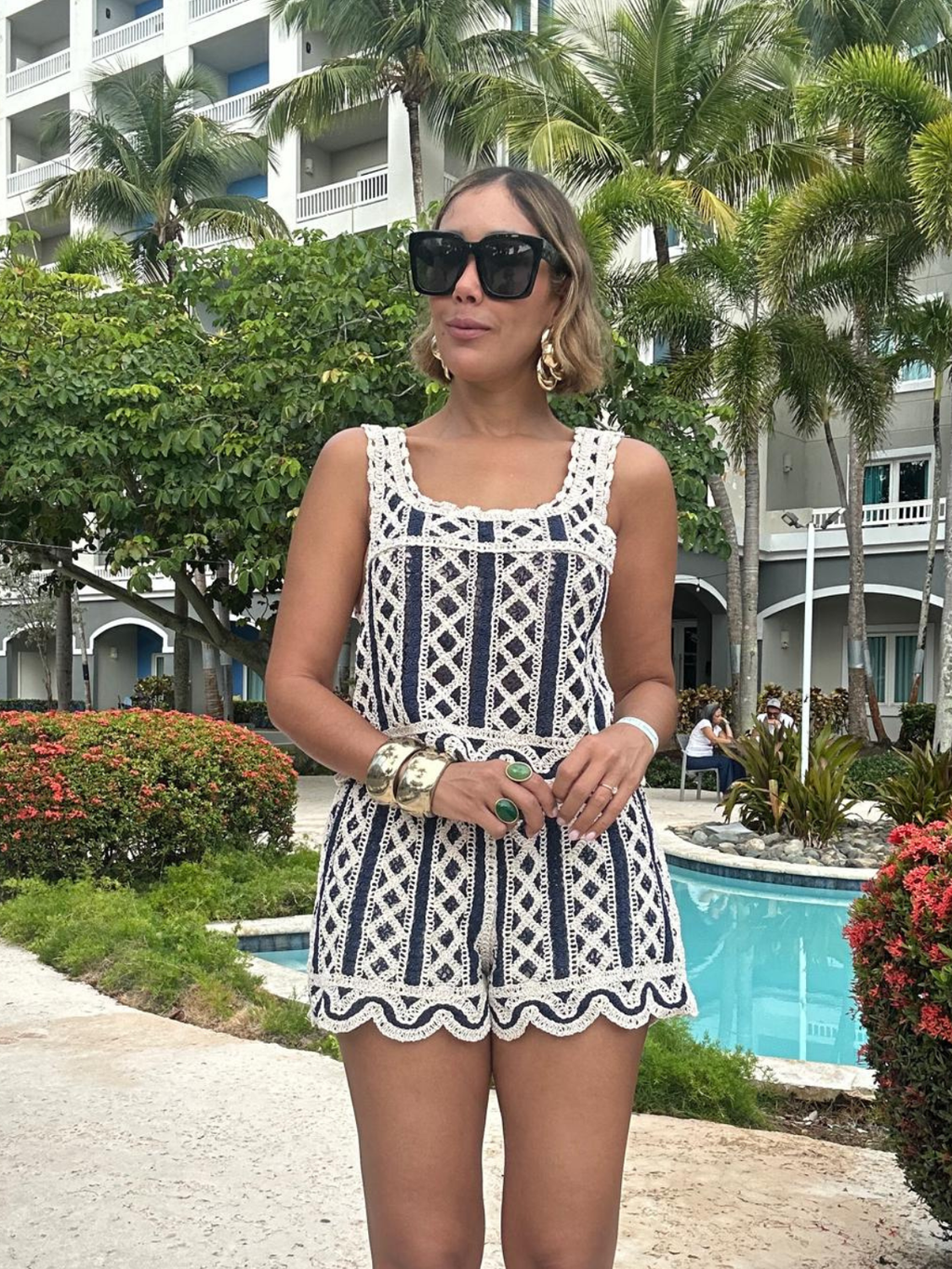 Tulum After Noon Top an Shorts Set