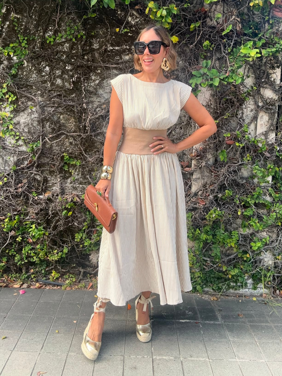 The Hamptons in Stripes Midi Dress