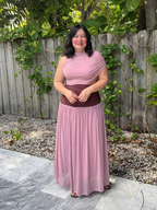 The Bordeaux Blush Maxi Dress