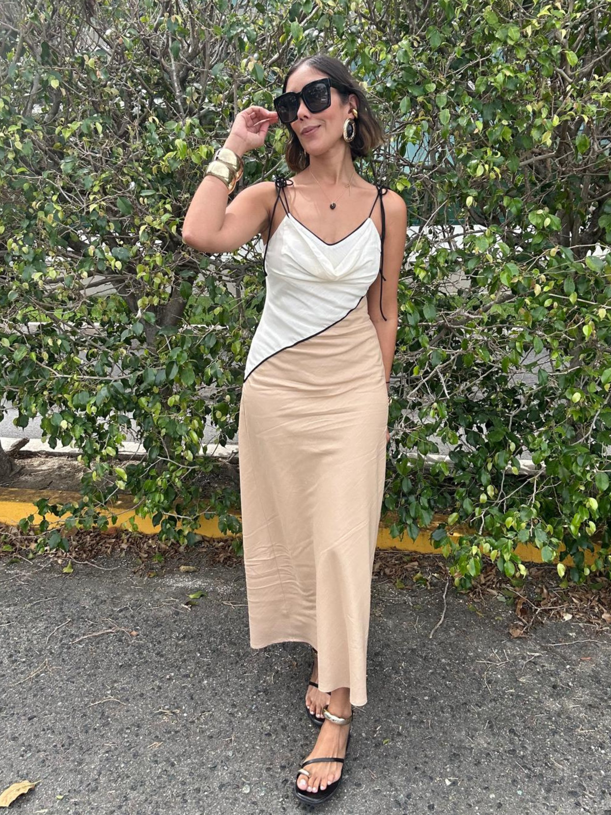 Balanced Beauty Contrast Maxi Dress