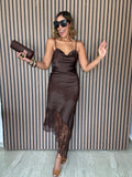 Modern Day Glam Asymmetric Slip Gown