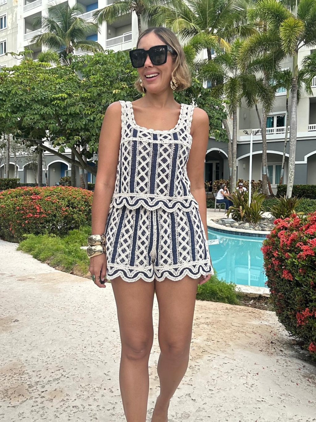 Tulum After Noon Top an Shorts Set