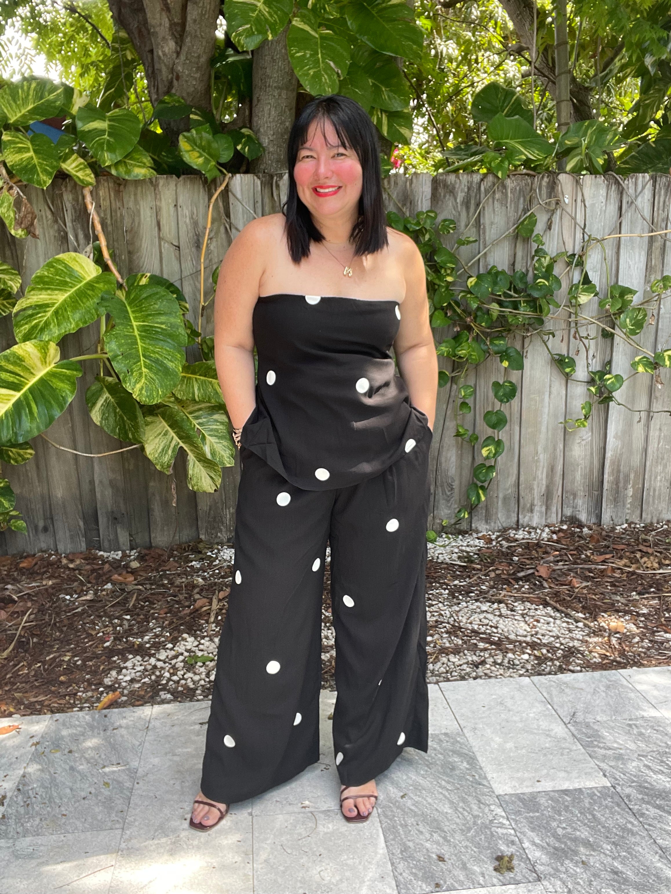 The Red Lip & No Plans Top and Pants Set