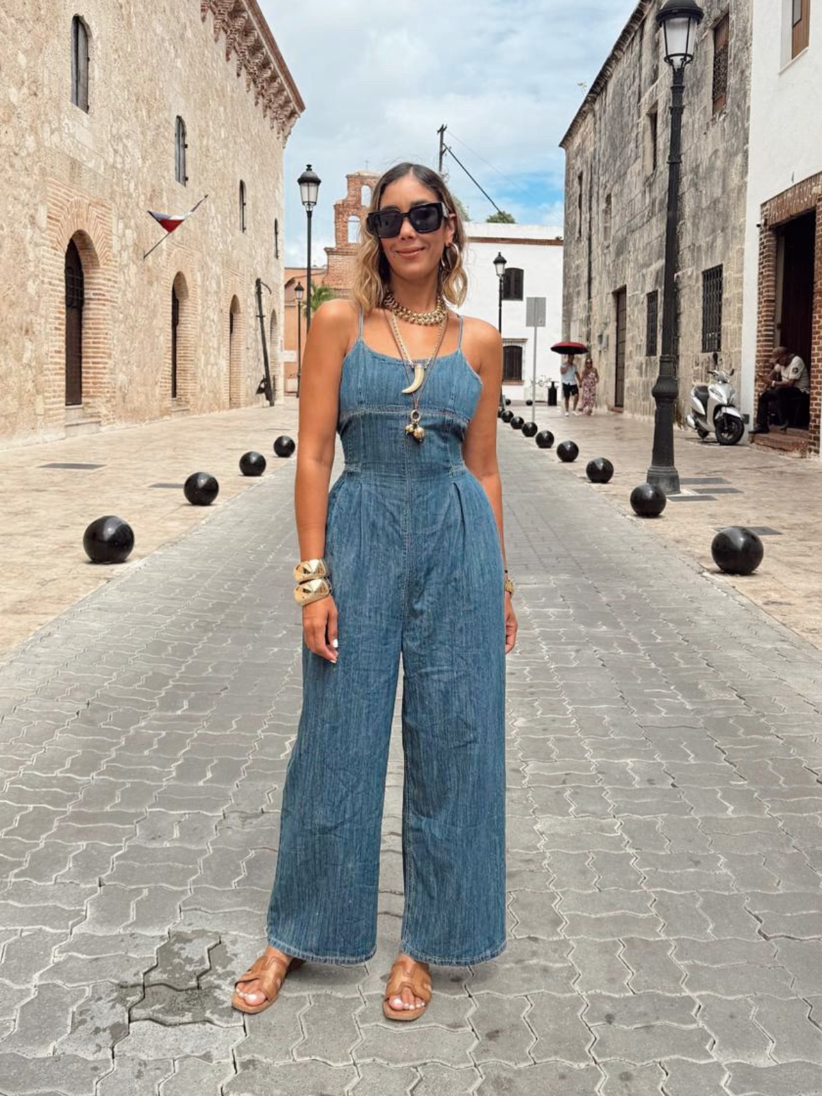Layla Washed Denim Jumpsuit