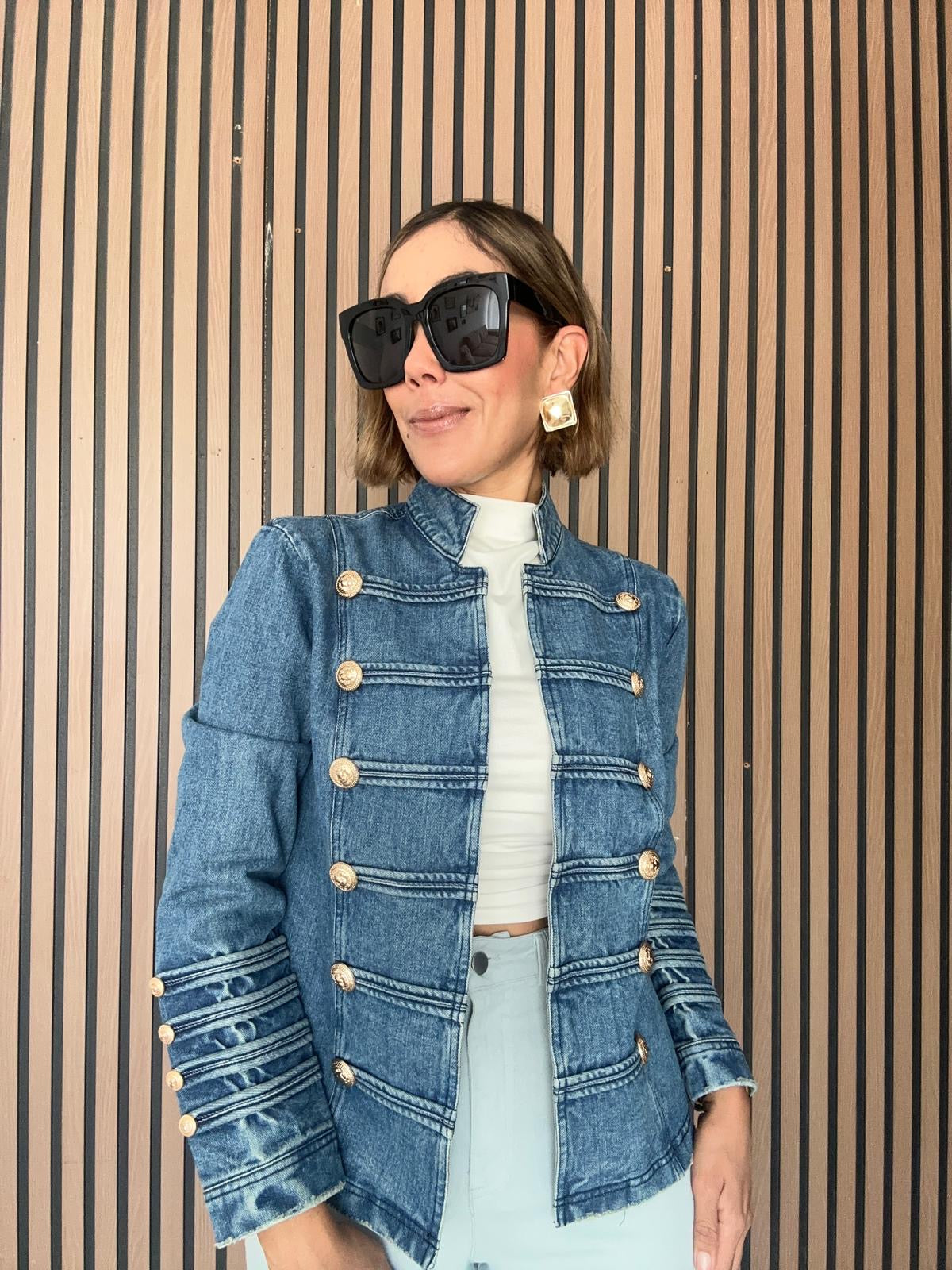 Pepperline Military Denim Jacket