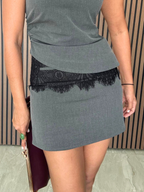 Subtle Statement Mini Skirt