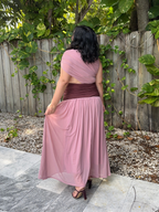 The Bordeaux Blush Maxi Dress