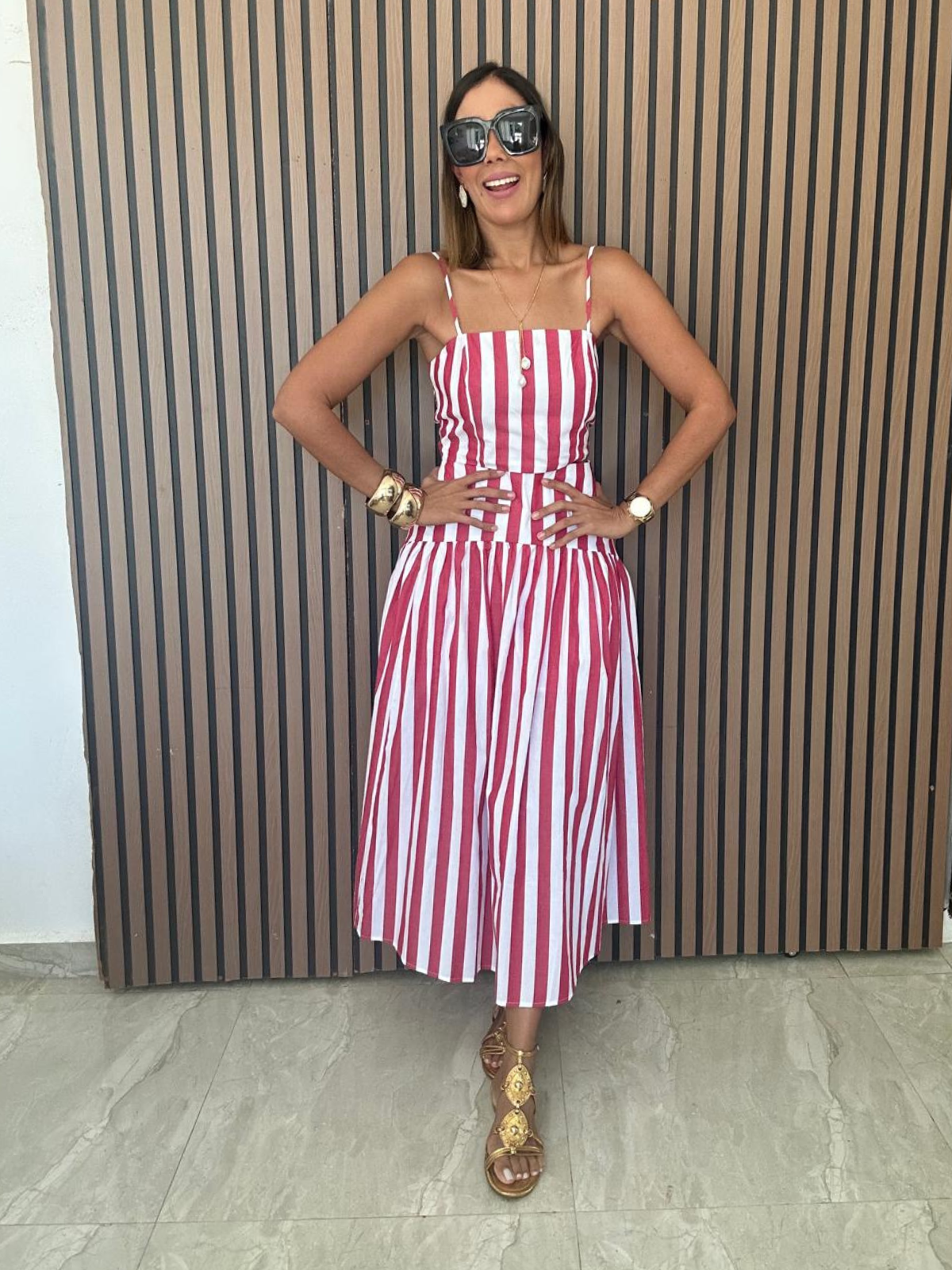 Stripe Me Darling Crop Top and Skirt Set