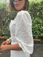 Mila Eyelet Embroidered Crop Top And Shorts