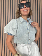 Not Your Average Denim Blouse