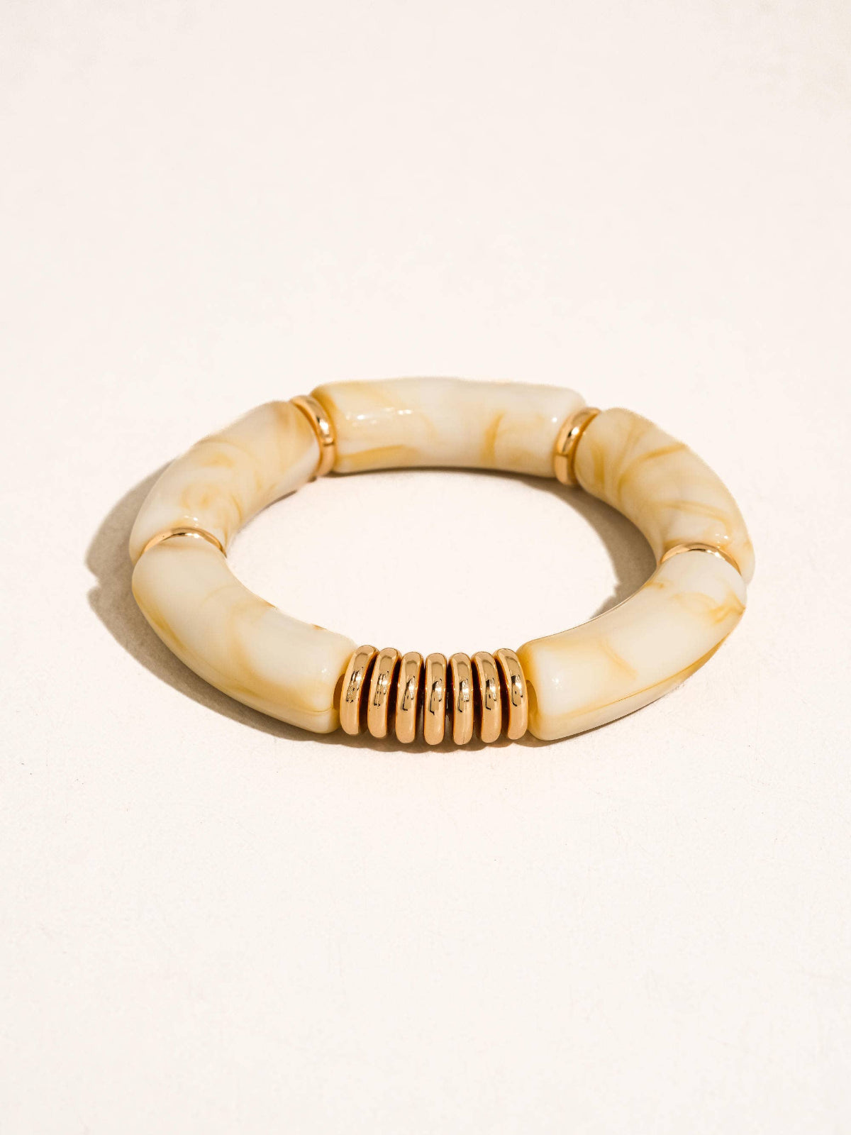 Cove 18K Gold Non-Tarnish Chunky Resin Bangle Set