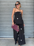 The Red Lip & No Plans Top and Pants Set