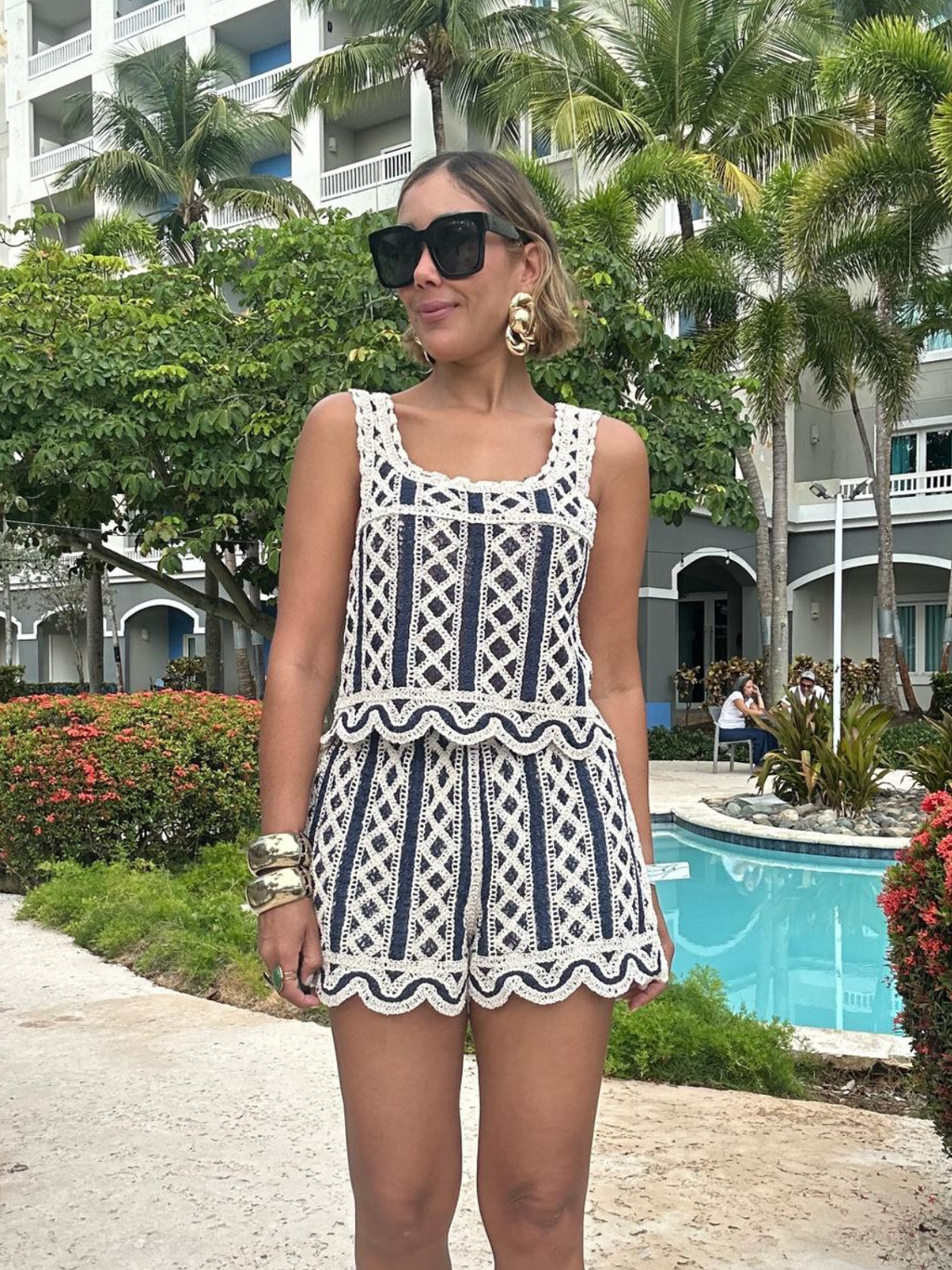 Tulum After Noon Top an Shorts Set