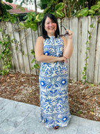 Nancy Open Cross Back Maxi Dress
