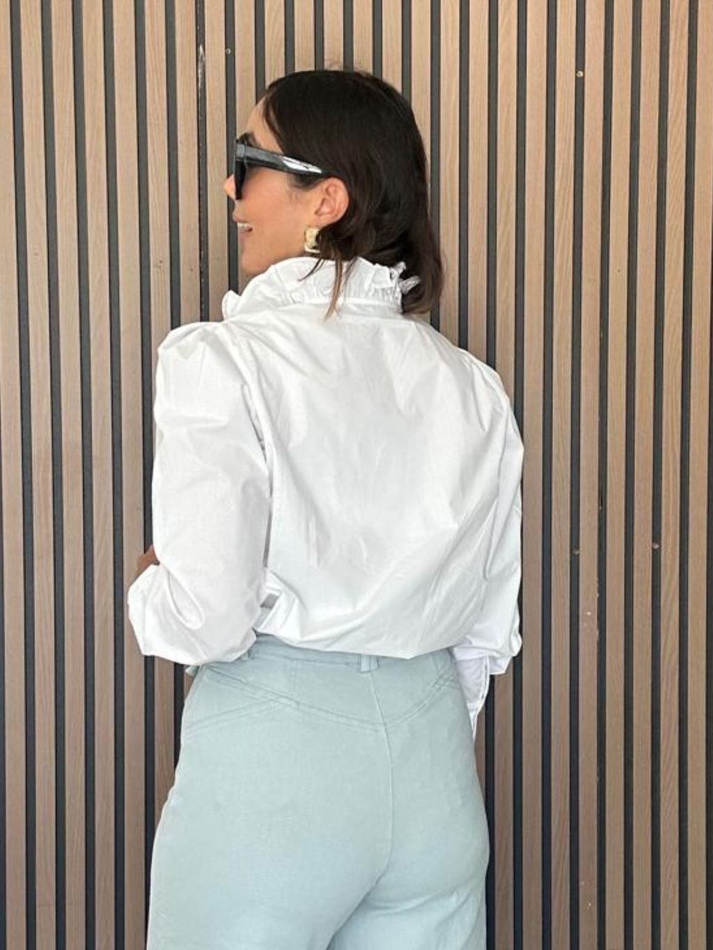 Mirela Ruffle Long Sleeve Top
