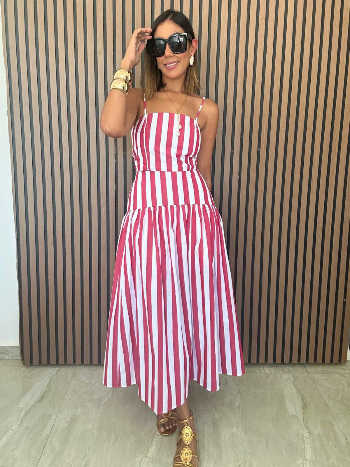 Stripe Me Darling Crop Top and Skirt Set