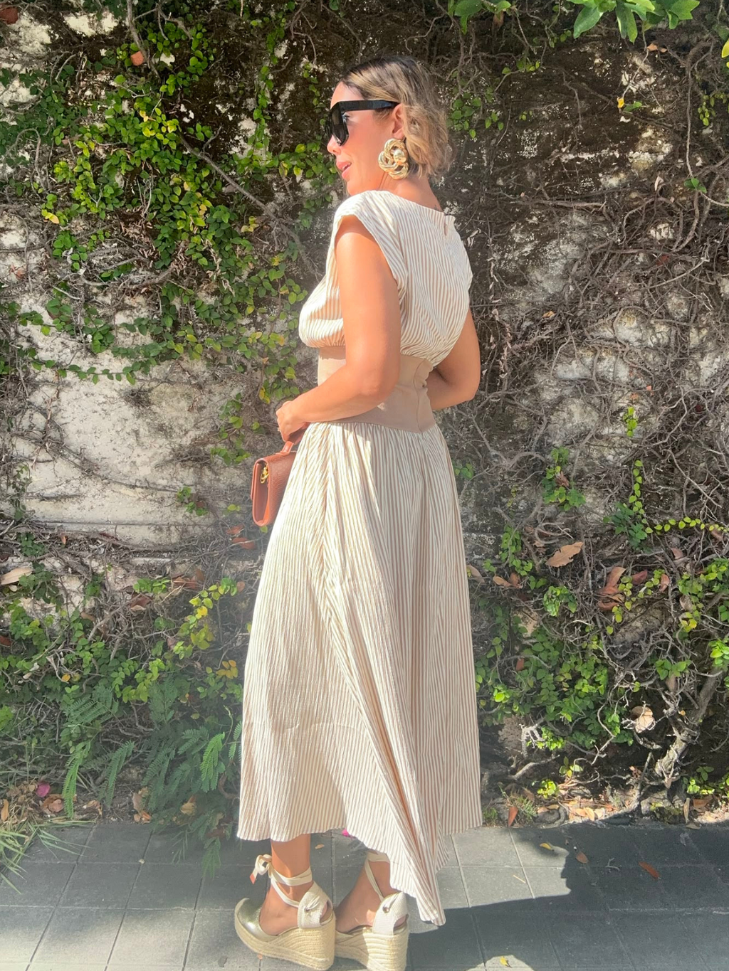 The Hamptons in Stripes Midi Dress
