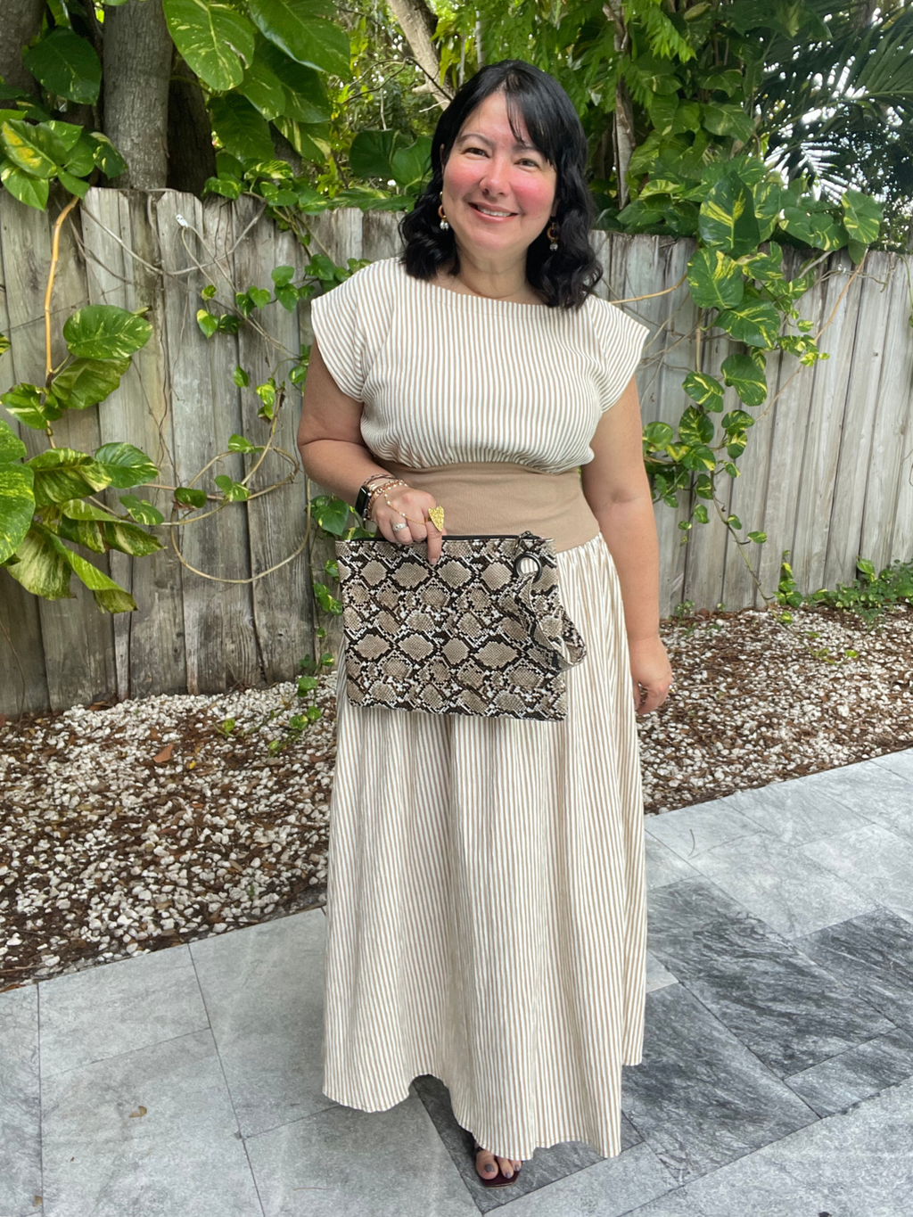 The Hamptons in Stripes Midi Dress