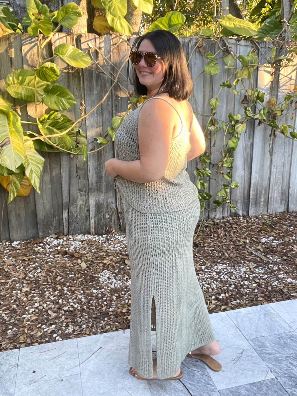 The Sun-Soaked Crochet Top and Skirt Set