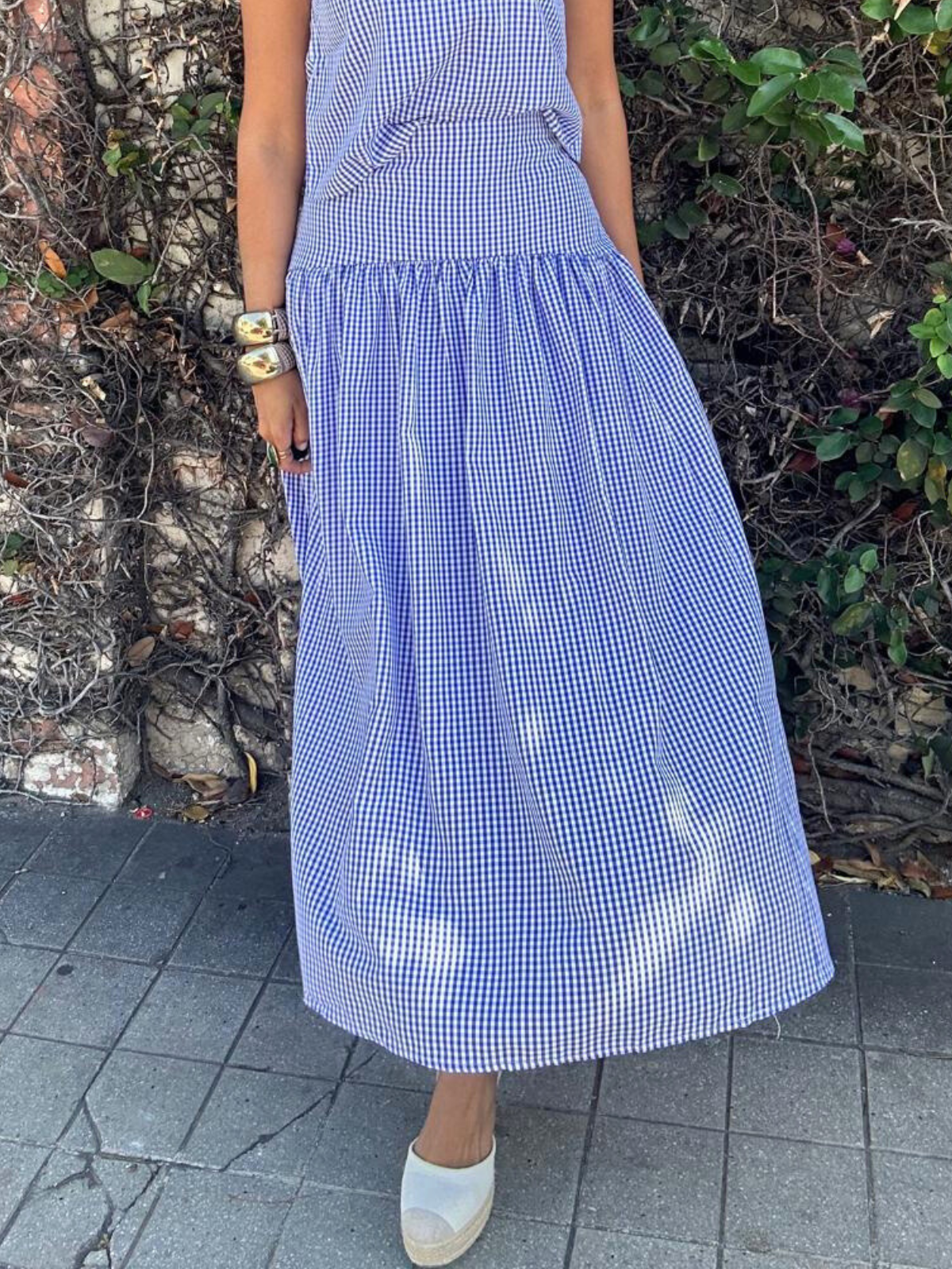 The Country Manor Gingham Maxi Skirt