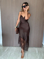 Modern Day Glam Asymmetric Slip Gown