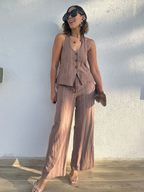 Style Meets Confidence Vest Top and Pants Set
